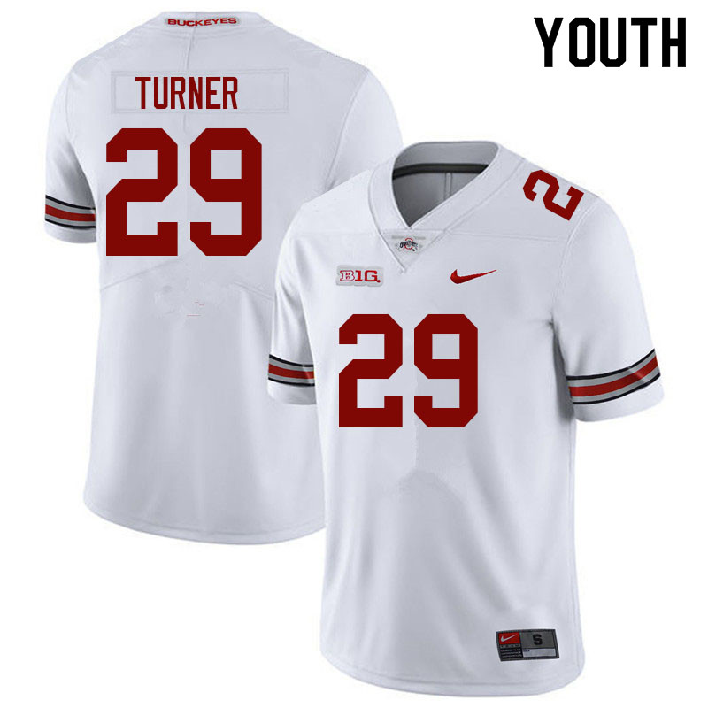 Youth #29 Ryan Turner Ohio State Buckeyes College Football Jerseys Sale-White